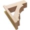 Ekena Millwork 8-in W x 24-in D x 28-in H Balboa Block Rough Cedar Woodgrain TimberThane Outlooker, Primed Tan OUTUR080X24X28BOA44RCPR - alternate 5